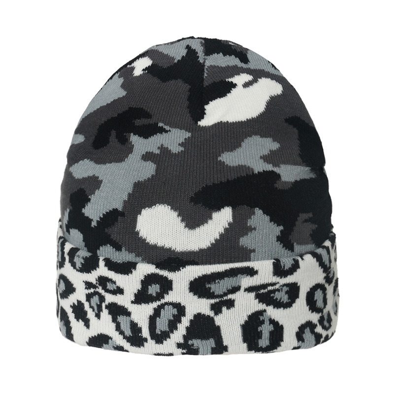 Camo Soft Stretch Cable Knit Beanie Skully